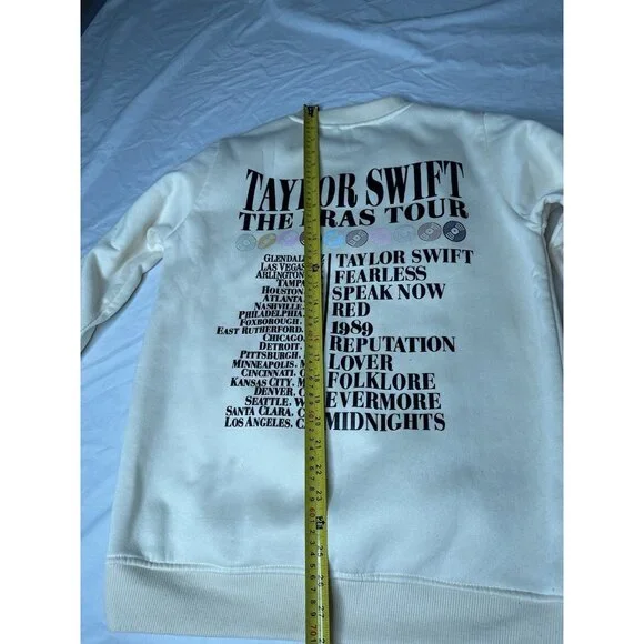 Taylor Swift Women’s The Era's Your Graphic Sweatshirt in Cream, Size M - Picture 8 of 8